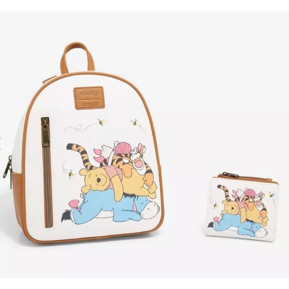 Loungefly Disney Winnie The Pooh & Friends Sleeping Mini Backpack & Wallet Set - Picture 12 of 16